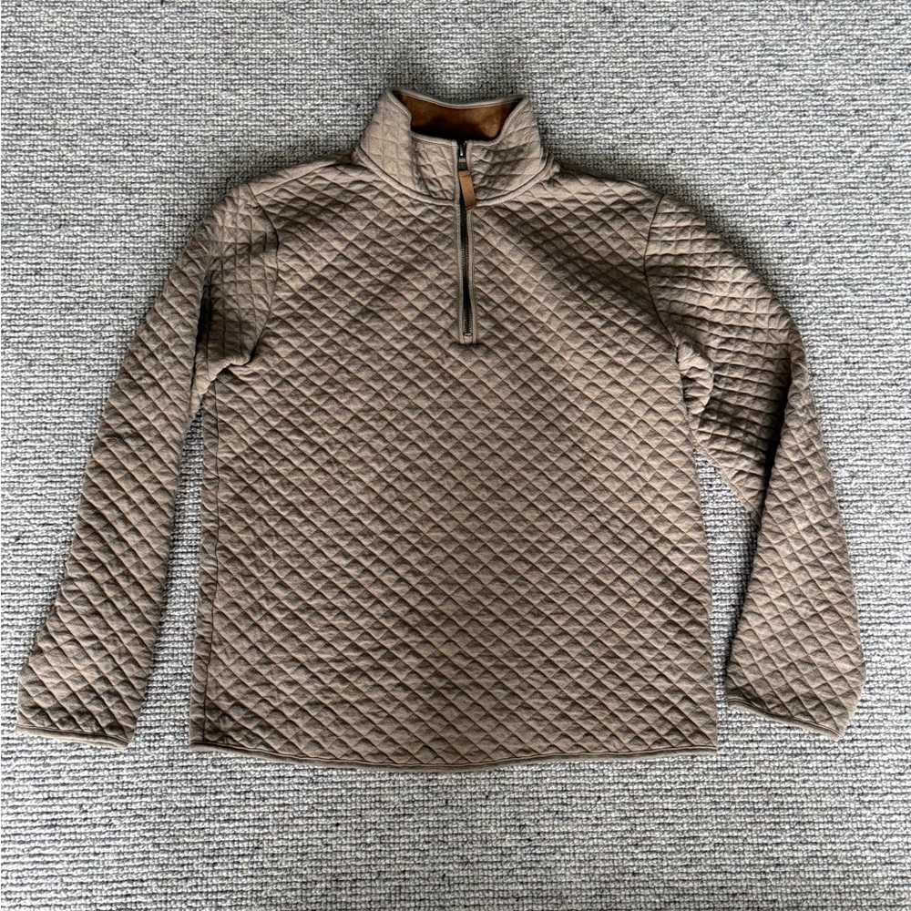 Banana Republic Quarter Zip Quilted Brown M